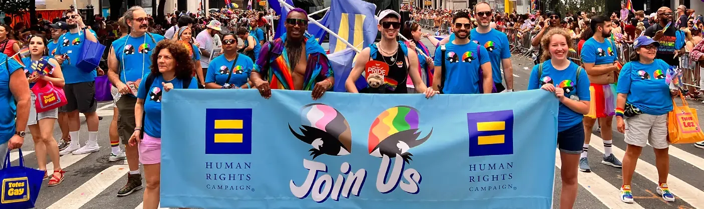 Sempra employees participating in a human rights parade