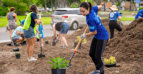 Sempra Foundation volunteers planting trees & plants